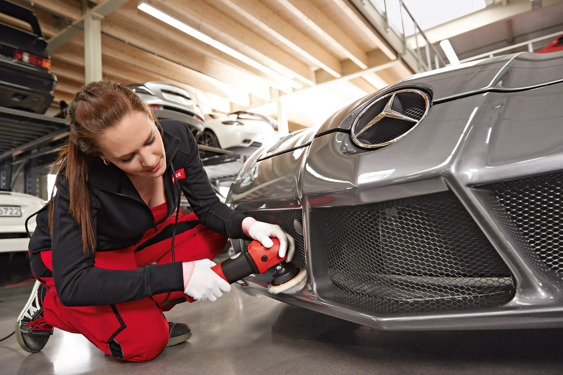 Flex Poliermaschine 75/80mm 1300-3900 /min PE 8-4